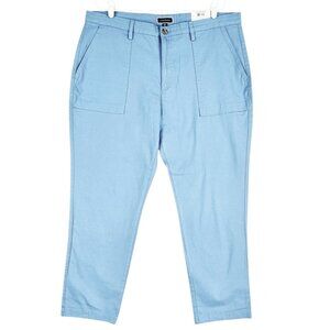 Club Room Men's Stretch Tapered Leg Blue Pants Size 38x30 NWT Zip/Button Pockets